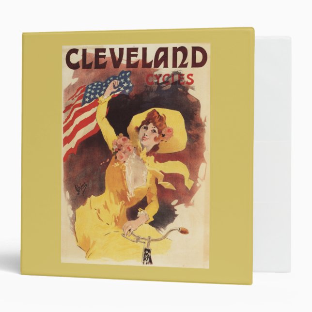 Classeur Cleveland Bicycles American Girl en Jaune (Devant/intérieur)