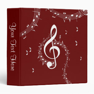 Classeur Climacic G Clef Music Rouge