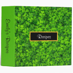 Classeur Cloches vertes avec Recettes de cadres d'huile d'o