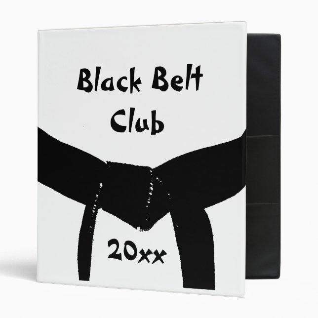 Classeur Club de ceinture noire d'arts martiaux (Devant/intérieur)