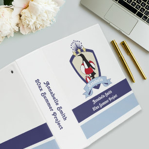 Classeur Club de natation personnalisé Crest Penguin Enfant