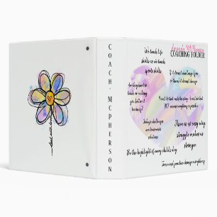 Classeur Coaching ou enseignement sagesse aquarelle coeur m