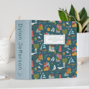 Classeur Coastal nautique livre bébé première année bleu al