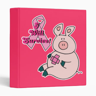 Classeur Cochon de sensibilisation à la survie au cancer du