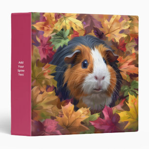Classeur Cochon d'Inde Parmi les Feuilles d'Automne