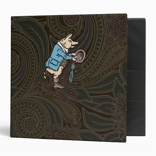 Classeur Cochon portant une veste Antique formelle (Devant/intérieur)