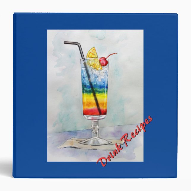 Classeur Cocktail Recettes de boissons (Devant)