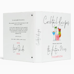 Classeur Cocktail Recettes pour l'avenir Mme Elegant Script