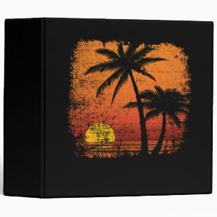Classeur Cocotier retro couché de soleil Vintage