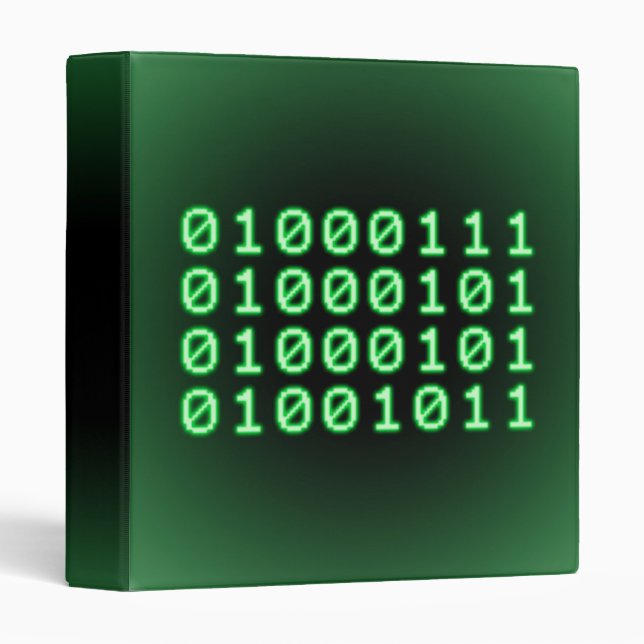 Classeur Code binaire pour le GEEK (Devant/Côté)