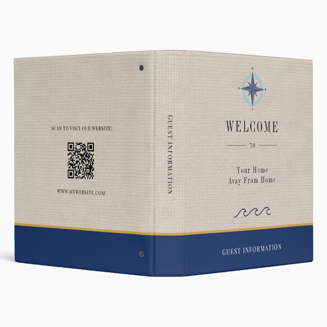 Classeur Code QR d'information pour les invités de location (Arrière-plan)