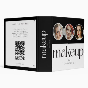 Classeur Code QR Réseaux Sociaux 3 Photos Noir Et Blanc MUA