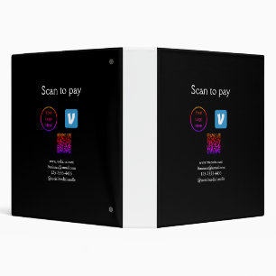 Classeur code QR venmo scan pour payer ajouter logo médias