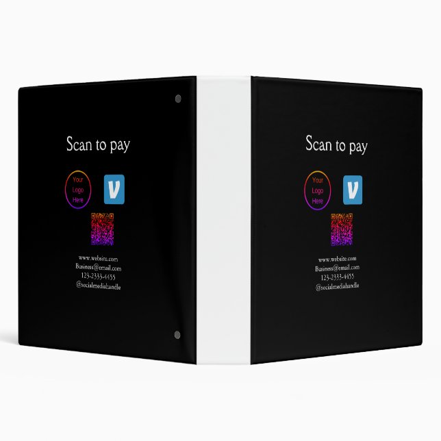 Classeur code QR venmo scan pour payer ajouter logo médias  (Arrière-plan)