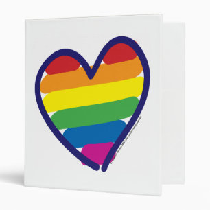 Classeur Coeur arc-en-ciel