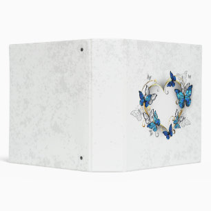 Classeur Coeur bijoux avec papillons Morpho
