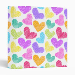 Classeur Coeur coloré mignon Pastel Valentine Love Motif