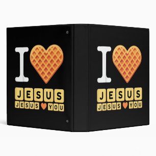 Classeur Cœur de gaufre J'aime Jésus