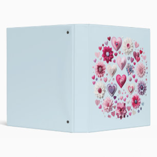 Classeur Coeur de la Saint Valentin florale