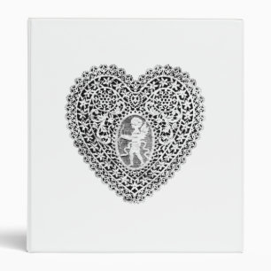 Classeur COEUR DE LACE CUPID, noir et blanc, rose