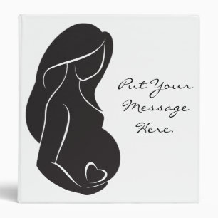 Classeur Coeur de ventre de femme enceinte de silhouette