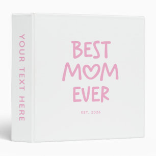 Classeur Cœur Fantaisiste Rose Meilleure Maman