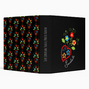 Classeur Cœur fleuri portugais folklorique