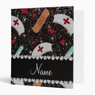 Classeur Coeur noir nommé fait sur commande de casquettes