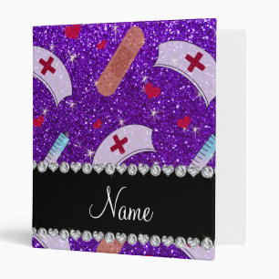 Classeur Coeur pourpre de casquettes d'infirmière de