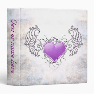 Classeur Coeur pourpre en cristal angélique 1" 5