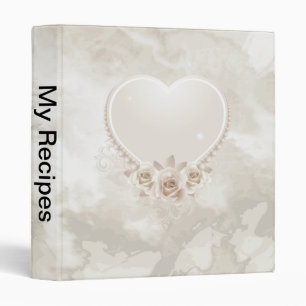 Classeur Coeur vintage et Rose Ecru
