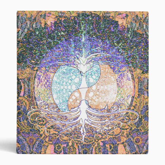 Classeur Coeur, yang de yin, arbre de la vie par Amelia (Devant)