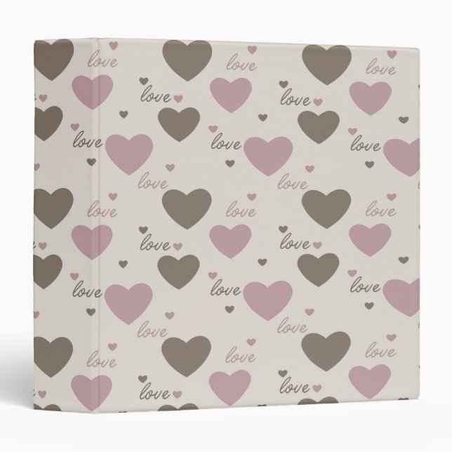 Classeur Coeurs d'amour (Devant/Côté)
