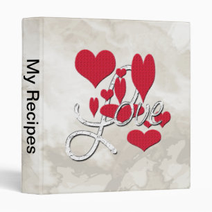 Classeur Coeurs d'amour rouges