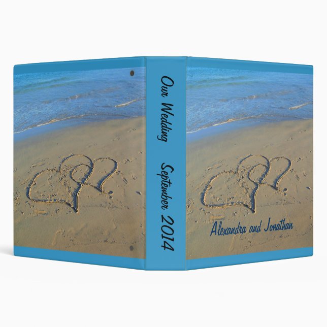 Classeur Coeurs dans l'album photos de sable (Arrière-plan)