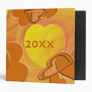 Classeur Coeurs d'Art numérique orange Senior Memories