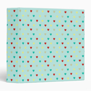 Classeur Coeurs de polka minuscules sur le vert de la mer