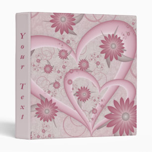 Classeur Coeurs et fleurs Abstraits roses Aimer Fractal Per