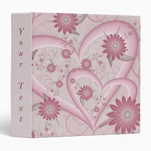 Classeur Coeurs et fleurs Abstraits roses Aimer Fractal Per