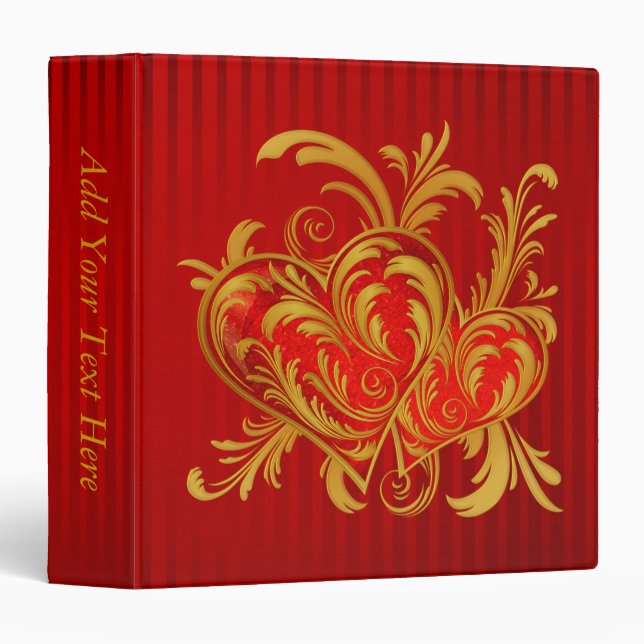 Classeur coeurs Fleur-De-lis (Devant/Côté)