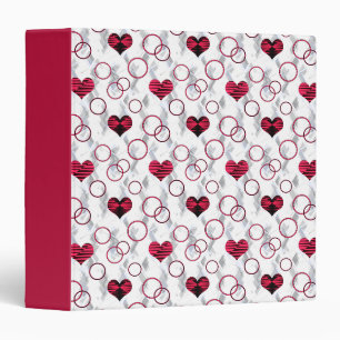 Classeur Coeurs noirs rouges mignons