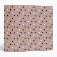 Coeurs Polka sur brun pâle