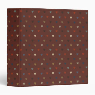 Classeur Coeurs Polka sur kilim brown
