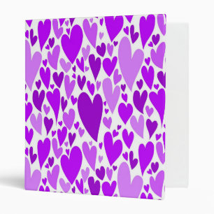 Classeur Coeurs violets super et romantiques Saint-Valentin