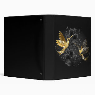 Classeur Colibri noir et or