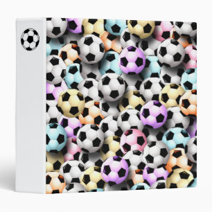 Classeur Collage coloré de ballons de football