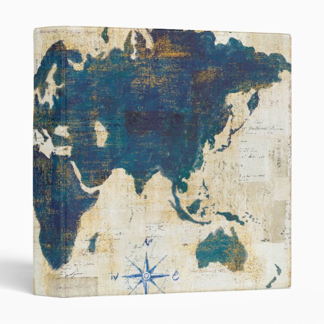 Classeur Collage de carte du monde (Devant/Côté)