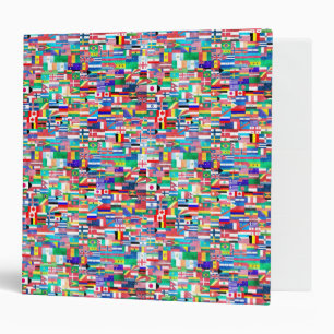 Classeur Collage de drapeau du monde