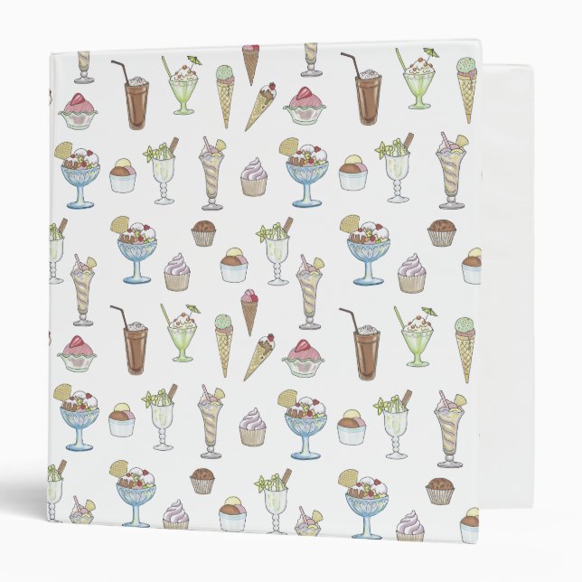 Classeur Collage de parfait de crème glacée (Devant/Intérieur)