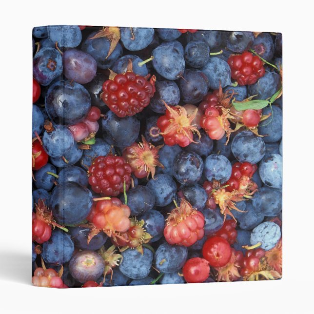 Classeur Collage des framboises sauvages de myrtilles de (Devant/Côté)